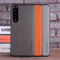 เคสสำหรับ Sony Xperia 1 III 10 III 10 III 5 III 5 II Sony Xperia 5 IV Ace 2 Ace III Sony Xperia 1 V 10 V 1 V 10 V ปลอกหนังเส้นใยหรูหราผิวนุ่มแข็ง TPU ฟิล์มป้องกันสำหรับโซนี่โทรศัพท์พีซี XZ4 Xperia XZ3 Xperia Pro-I กรณี Funda Capa