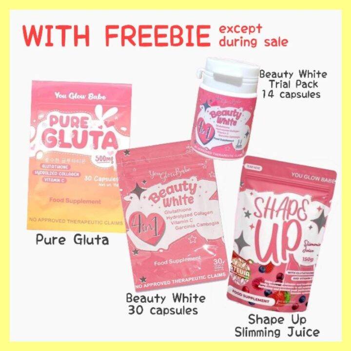 You Glow Babe Beauty White Glutathione CapsuIe - Reg and Trial Pack ...