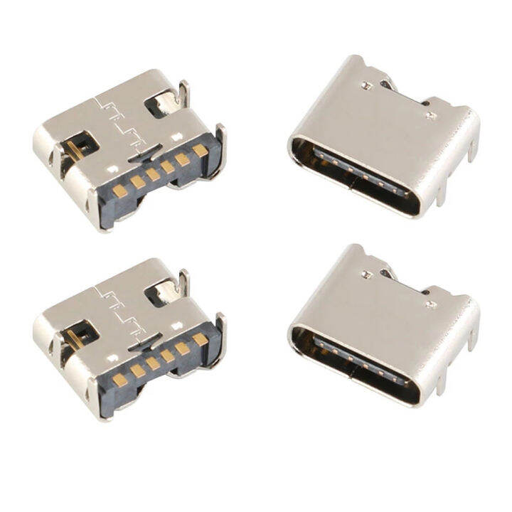 ชาร์จพอร์ต-dsfzc-สำหรับ-usb-ออกแบบ-pcb-3-1โทรศัพท์มือถือ-smt-ขั้วต่อหลอดไฟ-led-6ข้อต่อหัวเข็มหมุดตัวเมีย-type-c-ขั้วต่อหลอดไฟ-led-type-c-เต้าชาร์จตัวเมีย-type-c