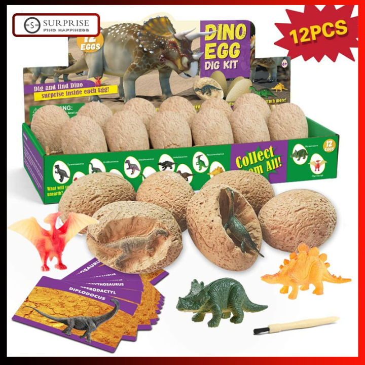 ready-stock-dino-egg-dig-kit-dinosaur-eggs-dig-kits-12-dinosaur-excavation-kits-with-12-unique-dinosaur-toys-dino-egg-kit-for-kids-easter-party-archaeology-paleontology-educational-science-gift