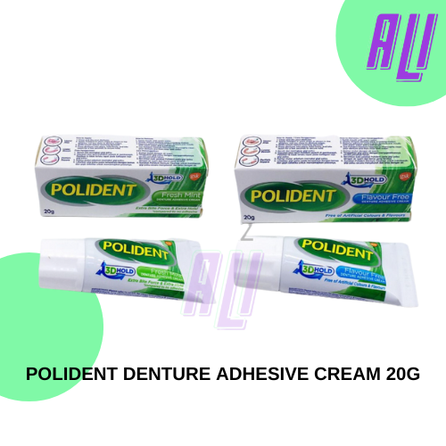 POLIDENT DENTURE ADHESIVE CREAM 20G | Lazada