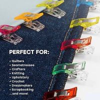 50Pcs Sewing Clips Multipurpose Quilting Crafting Crocheting Knitting Clips Plastic Colorful Binding Clips for Sewing Craft