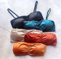 สินค้าพร้อมส่งจากไทย?Sanay Bra?(A708) บราสายเดียว 3 ตะขอหลัง สายปรับ-ถอดได้ สีเมทัลลิคสวย