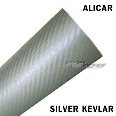 Alicar สติ๊กเกอร์เคฟล่า 3D สีเทา (20x150cm.)