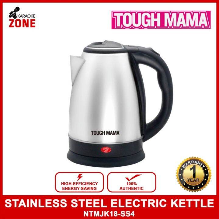 【New】 Tough Mama Kettle 1.8L Stainless Steel Electric Kettle NTMJK18SS4 Lazada PH