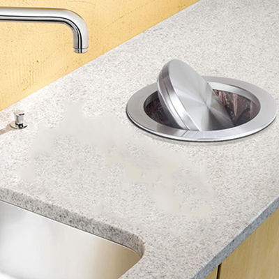 Garbage Flap Lid Flush Built-in Balance Swing for Kitchen Counter Top