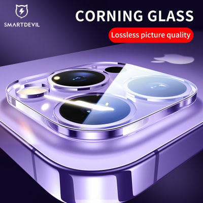 SmartDevil  ฟิล์มเลนส์กระจก Corning สำหรับ iPhone 14 Pro Max iPhone 15 Pro Max 15 Plus iPhone 13 Pro Max 14 Plus ฟิล์มเลนส์กระจกกระจกเทมเปอร์แบบเต็มหน้าจอเลนส์ติดกล้องโทรศัพท