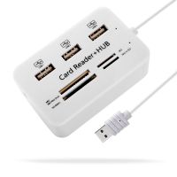 ☋◄ Universal High Speed 480Mbps External 3 Ports USB 2.0 USB Hub Memory Card Reader For MS Micro SD SD/MMC M2 TF Cards