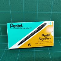 PENTEL Sign Pen S520-D Green ปากกาเมจิก เพนเทล ไซน์เพน หมึกสีเขียว (กล่อง/12ด้าม) ขนาดหัว 2.0 มม. ปากกาแบบสวมปลอก หมึกแห้งไว CCHAITIP STATIONERY เครื่องเขียน อุปกรณ์สำนักงาน ออฟฟิศ