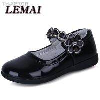 【hot】✇  Size 26-38 Toddler Patent Leather Shoes Black/red/pink Soft Flat Bottom Flowers Rhinestone