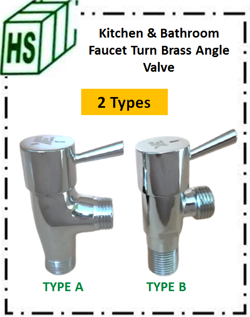 Brass Handle Turn Angle Valve Kitchen Sink Valve Connection Bathroom