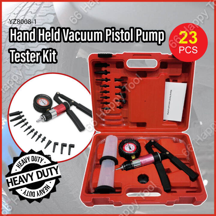 Heavy Duty 23pcs Automotive Hand Held Vacuum Pump Tester Kit Brake