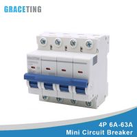 [HOT ZHKKZZLWWG 510] 4 Pole 400V Mini Circuit Breaker Din Rail ครัวเรือน Air Switch กล่องกระจายอุปกรณ์เครื่องกลมอเตอร์ป้องกัน72มม. MCB