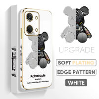 เคส PMP สำหรับ OnePlus Nord 3 5G เคสฟรีสายคล้องรูปการ์ตูนสุดเจ๋ง Mechaninal Bear XX หุ่นยนต์หมีลวดลายขอบสี่เหลี่ยมเคสโทรศัพท์ผู้ชายชุบเคสโทรศัพท์นิ่มสุดหรู