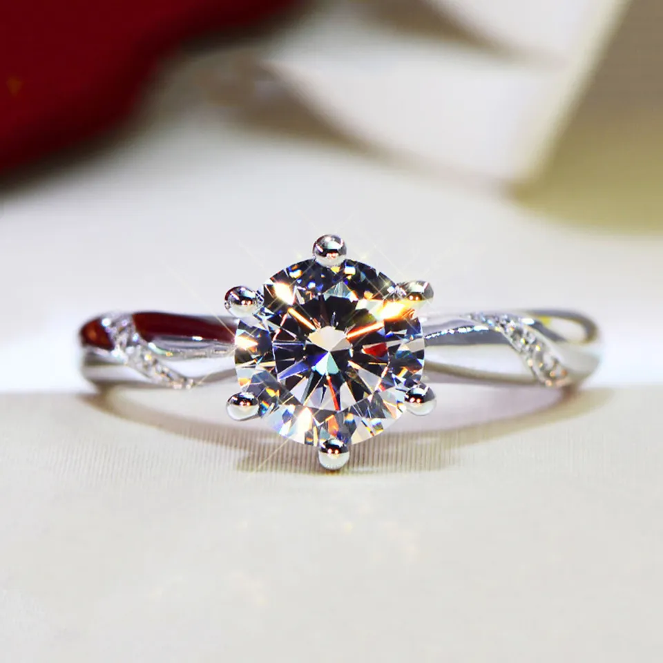 2 carat cubic zirconia engagement rings - Luxuria