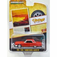 ของเล่นเด็กผู้ชายอัลลอยด์แบบหล่อ1:64 Ford Thunderbird แข็งสไตล์ย้อนยุค1964คอลเลกชันคลาสสิกสำหรับผู้ใหญ่โมเดลรถโบราณสีแดง