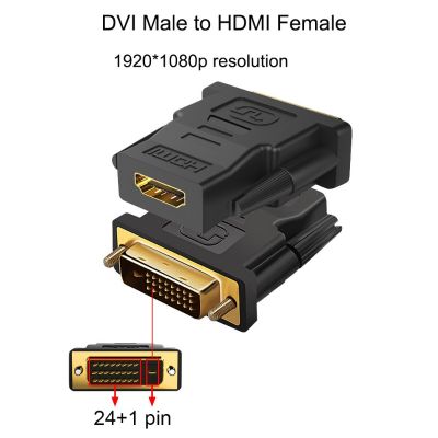 【CW】□  DVI to Bi-directional D 24 1 Male Female Cable Converter for Projector