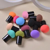 【CW】✌♦❃  head puff round mushroom with handle makeup sponge tools wholesale