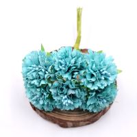 AmateurMarigold 6pcsbunch 3.5cm mini daisy flower bouquet artificial flower wedding decoration in craft home decoration accessories ！