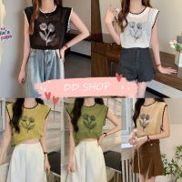 DD SHOPพร้อมส่ง11319  เสื้อกล้ามถักไหมพรม ดีเทลถักดอกไม้น่ารักใส่สบายคิ้วๆ