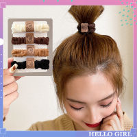 เกาหลี Bree Hair Flannelette แหวนผมลำไส้ใหญ่ HELLO GIRL เครื่องประดับ