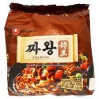 Nongshim Instant Noodles Black Bean Sauce Flavor 134 g. Pack 4.นงชิม บะหมี่กึ่งสำเร็จรูป รสซอสถั่วดำ 134 ก. แพ็ค 4