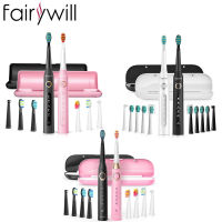 Fairywill แปรงสีฟันไฟฟ้าจับเวลา IPX7กันน้ำ4ชั่วโมงชาร์จอย่างรวดเร็วแปรง-หัวเปลี่ยนที่มีประสิทธิภาพโซนิคแปรงสีฟันของขวัญ