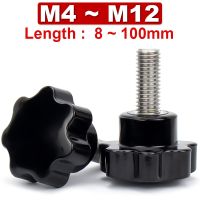 304 Stainless Steel Seven star Handle Bakelite Hand Screw Bolt Knob Plum Handle Screw High Temperature Resistance M4M6M8M10M12