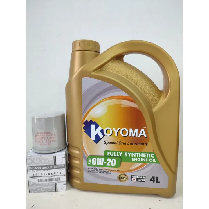 NISSAN SENTRA LATIO LIVINA XTRAIL ALMERA SERENA SYLPHY NV200 TEANA OIL FILTER + KOYOMA 0W20