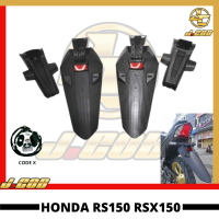 ฮอนด้า Rs150 Rsx150ผู้ชนะ X 150 V1 V2บังโคลนหลังโครงติดไฟท้ายหุ้มคาร์บอนสีดำ