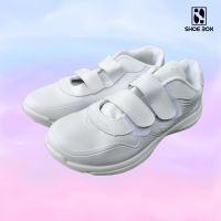รองเท้าผ้าใบ เมจิกเทป สีขาว Hunger (Size36-41)