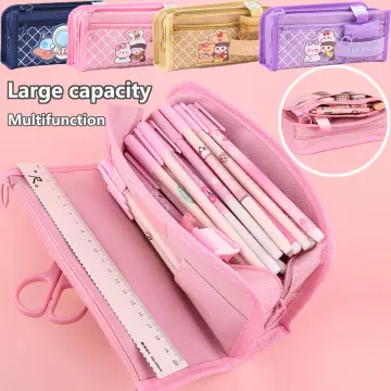 Expandable Compartments Pen Pencil Pouch Zipper Pen Organizer Bag For  Students