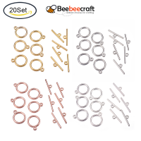 20 Set Tibetan Style Toggle Clasps Flat Round Cadmium Free &amp; Nickel Free &amp; Lead Free Golden Flat Round: 15x2mm, Hole: 2mm, Bar: 21mm, Hole: 2mm