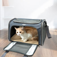 Soft Carriers Bags Transport Bag With Locking Safety Zipper Foldable Cat Backpack Breathable Carrying Box Travel Bag