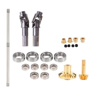 for WPL B-1 B-14 B-24 B24 C14 C-14 1/16 Truck RC Car Upgrade Metal Drive Shaft Gear Bridge Front Axle Full Metal Kit