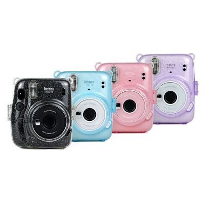 ”【；【-= For Instax Mini 11 Camera Bag Portable Transparent Camera Bag Case Dustproof Protective Cover With Strap Anti Impact For Fuji