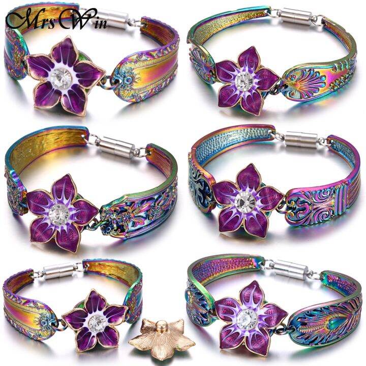 cw-new-jewelry-colorful-magnetic-metal-18mm-bangle-for-interchangeable