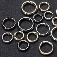 ♨☢❃ 2Pcs 10/12/16mm Spring O-Ring Buckles Zinc Alloy Plated Gate Clips Carabiner Purses Handbags Round Push Trigger Snap Hooks