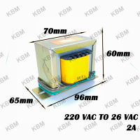 Transformerหม้อแปลงไฟฟ้า Input 220VAC Output 26VAC 26-0-26VAC 27VAC 27-0-27VAC 28VAC 28-0-28VAC 2A