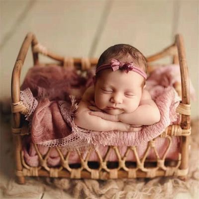 ✆卐 jiozpdn055186 Woven Rattan Basket para o recém-nascido Fotografia Props Baby Photo Shoot posando cadeira Bed Acessórios
