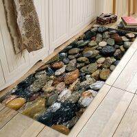 60X180cm Home Living 3D Stone Road Printed Non-Slip Rugs Hallway Carpets Kitchen Bathroom Floor Rugs Doormats Home Decor