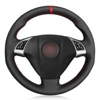 Car Steering Wheel Cover Soft Black Artificial Leather For Fiat Grande Punto Bravo Linea 2007-2019 Qubo Doblo Opel Combo Steering Wheels Accessories