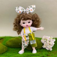 New 16cm Cute Little Doll 13 Joints Movable 8 Points Bjd Dress Up Suit Dolls3D Eyes 1/12 Make Up Princess Girl Birthday Gift Toy