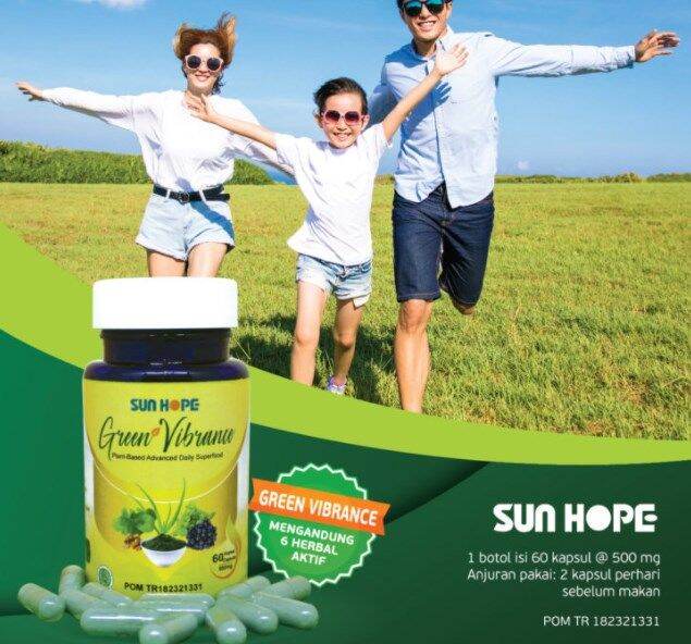 Sun Hope Green Vibrance Ekstrak Spirulina Tinggi Antioksidan Lazada