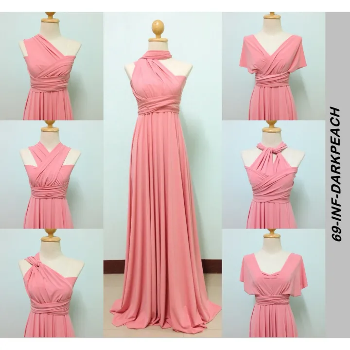 peach infinity dress