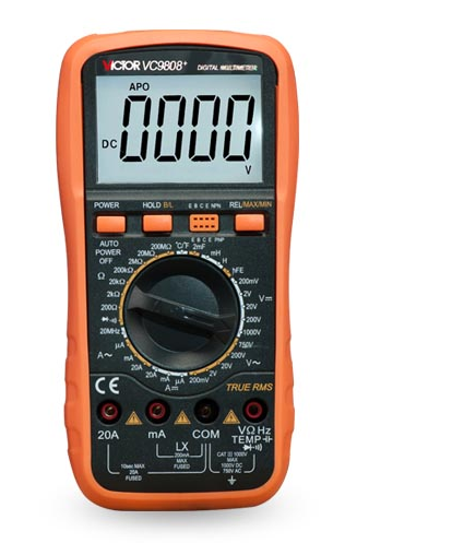 VICTOR VC9808+ 3 1/2 True RMS Digital Multimeter 1000V 20A DC AC ...