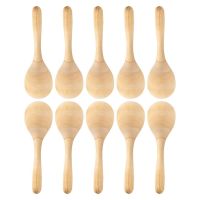 10Pcs Maracas Hand Percussion Rattles DIY Wood Maracas with Crisp Blow Sound for Music Party Favors