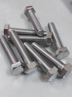 (ราคาต่อชิ้น) น็อต สกรู หัว 6 เหลี่ยม โบลท์ สแตนเลส 304 เกลียวมิล ตลอด หยาบ M8 M10 / Hexagon Head Screw/Bolt Full Thread SUS304 MM ส่งไว ถูกใจช่าง