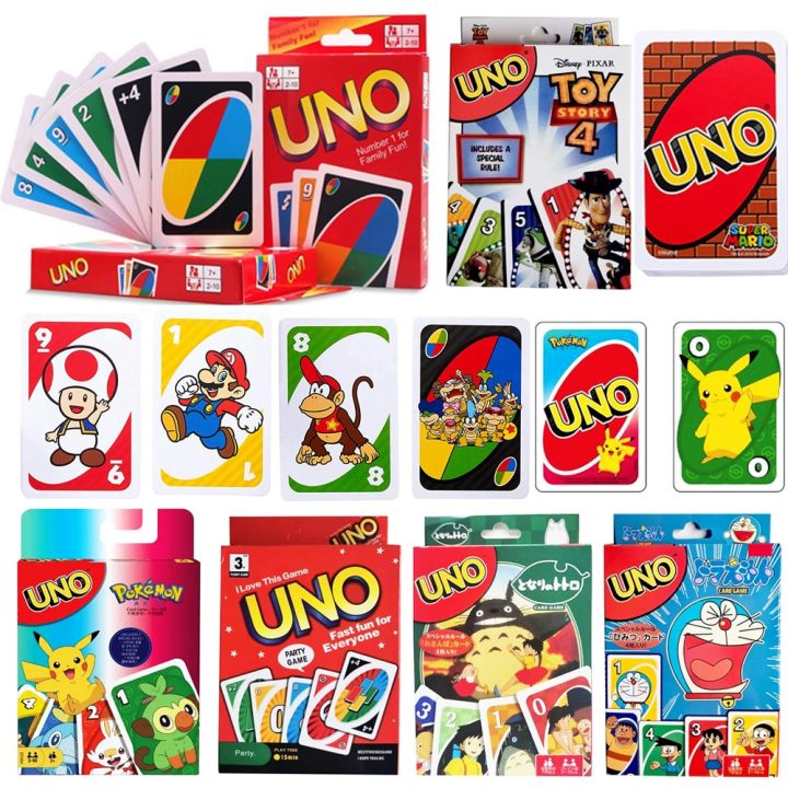 พลิกหนึ่ง-uno-การ์ดเกมเกมกระดานสำหรับเด็กและเด็กๆ-narutos-totoro-การ์ดเกมไพ่อูโน่สำหรับเด็กและเด็กของขวัญคริสต์มาสวันเกิดของเล่น