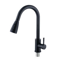Rotatable Kitchen Faucet Stainless Steel Brushed Nickel Single Hole Pull Out Faucet Spout Kitchen Bathroom Sink Water Mixer Taps